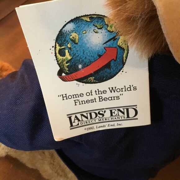 Vintage Gund Lands' End Teddy Big Daddy Authentic Rugby Bear 1992 With Tags MB - Picture 4 of 8